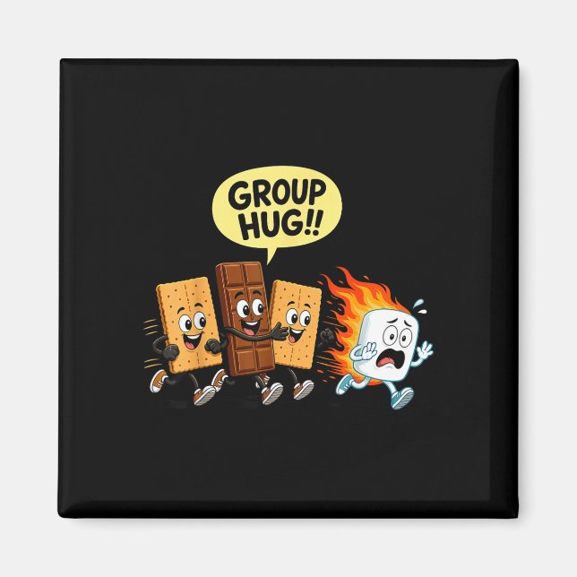 S'mores Humor Marshmallow Lagerfeuer  Magnet (Vorne)