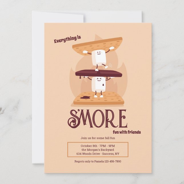 Smores Invitation Einladung (Vorderseite)