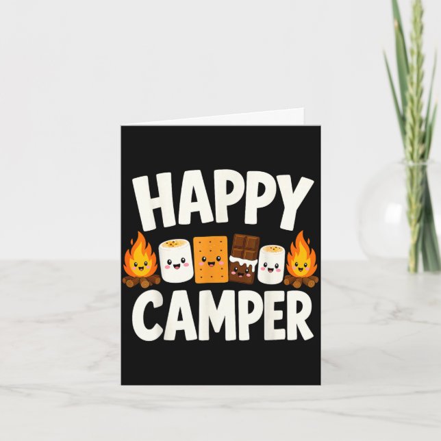 S'mores Lagerfeuer Camping  Karte (Vorderseite)