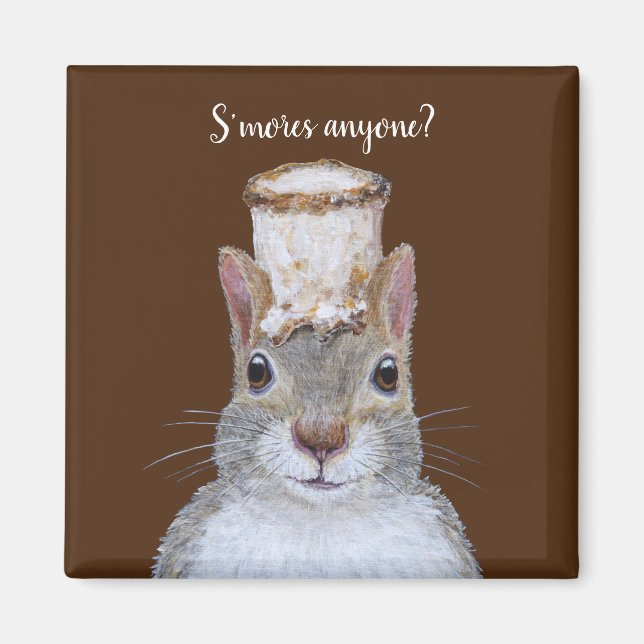 S'mores Magnet mit niedlichem Eichhörnchen (Vorne)