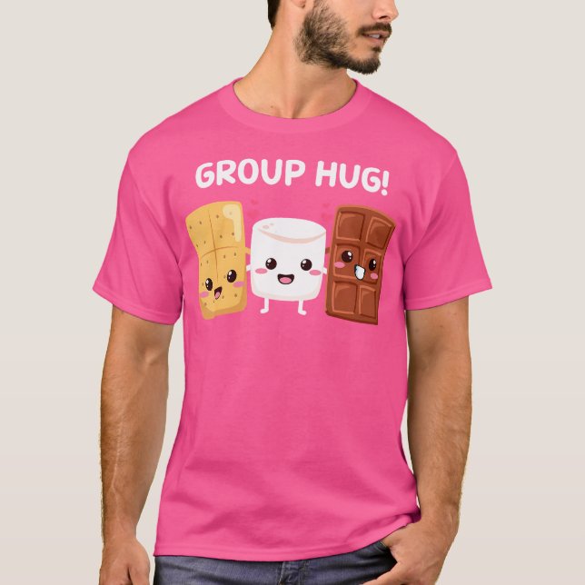 S'Mores Marshmallows Funny Smores Camping Gruppe H T-Shirt (Vorderseite)