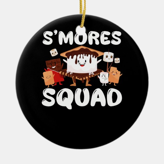 S'mores Marshmallows Funny Smores Squad Camping Ca Keramik Ornament (Vorne)