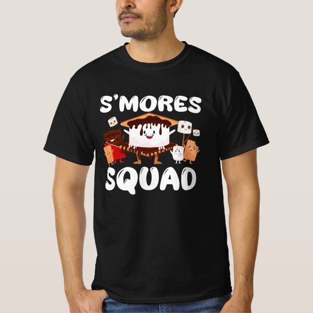 S'mores Marshmallows Funny Smores Squad Camping Ca T-Shirt (Vorderseite)