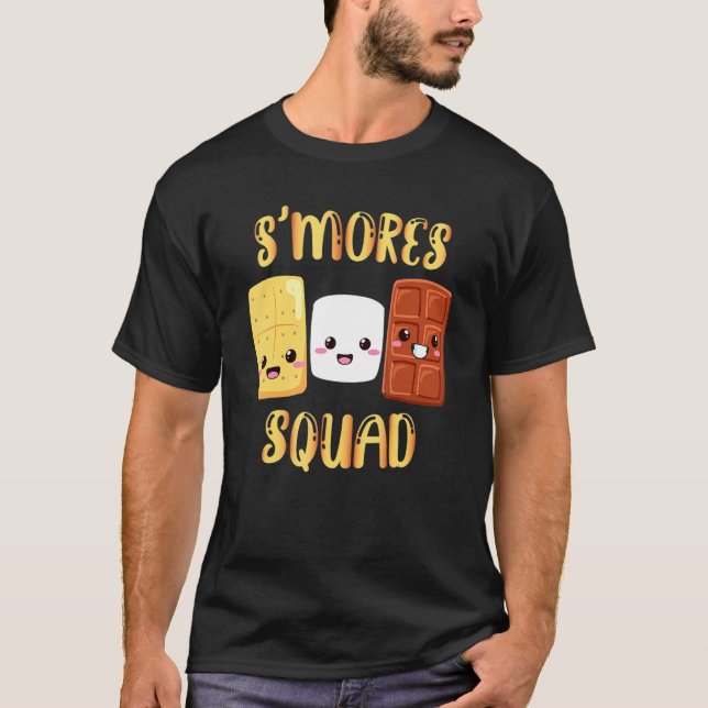 S'mores Marshmallows Smores Squad Camping Campfi T-Shirt (Vorderseite)