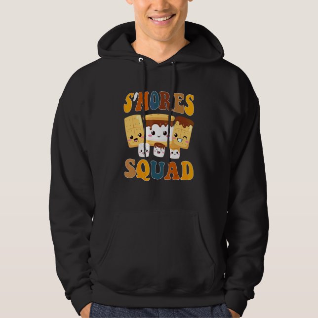 S'mores-Marshmallows Smores-Squad Camping Lagerfeu Hoodie (Vorderseite)