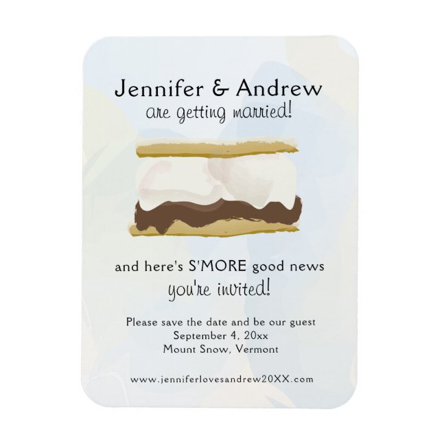 S'mores Save the Date Magnet (Vertikal)