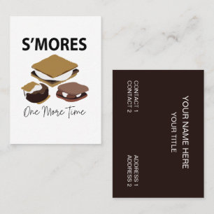 Smores S'mores Dessert One More Time Smore Visitenkarte