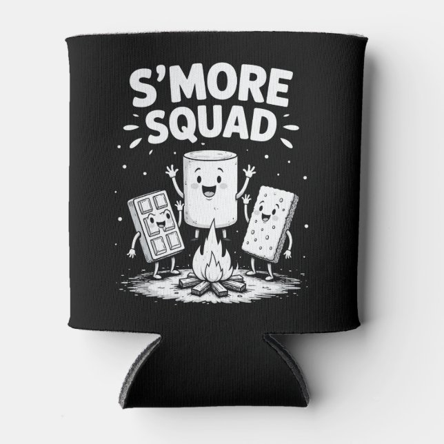S'mores Squad Camping Campfire Cute Marshmallow Dosenkühler (Vorderseite)