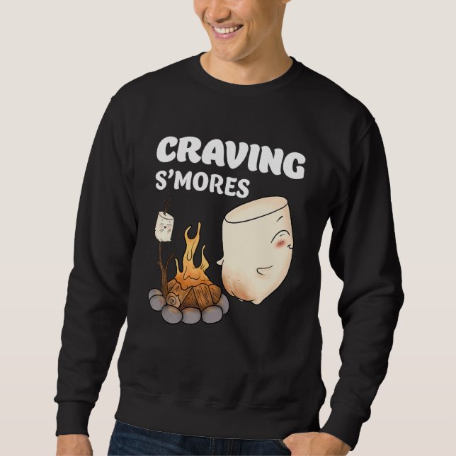 Smores Süße Marshmallow Kinder Camping Kid Glamour Sweatshirt (Vorderseite)
