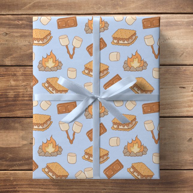 S'mores Vintage-Camping Marshmallow Lagerfeuer Cam Geschenkpapier (Von Creator hochgeladen)