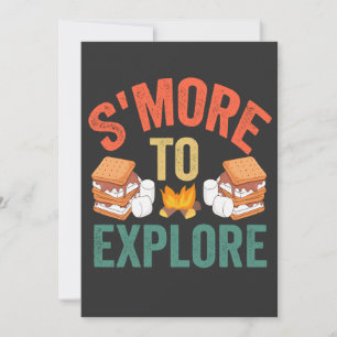 S'mores zum Erkunden Lustiger Outdoor-Campingplatz Einladung