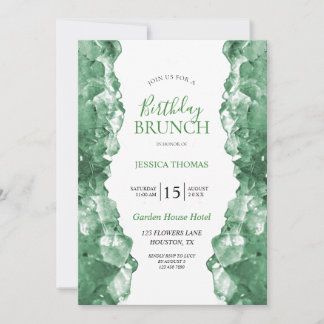 Smorgas zum Geburtstag mit Emerald Quartz Einladung