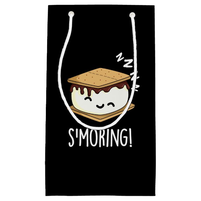 Smoring Funny Smore Puns Dark BG Kleine Geschenktüte (Vorderseite)