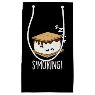 Smoring Lustige Smore Wortspiele Dunkler Hintergru Kleine Geschenktüte