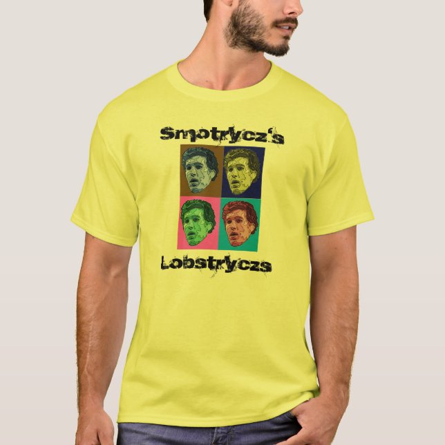Smotryczs Lobstrycz aufgeteilte Buchstaben T-Shirt (Vorderseite)
