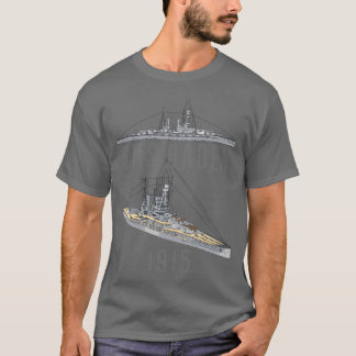 SMS Baden German 1915 WW1 Battleship Diagramme Ges T-Shirt