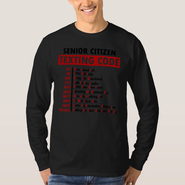 SMS-Code für Senioren für Opa T-Shirt (Vorderseite)