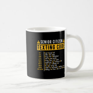 SMS-Code für Senioren Vintage Opa-Geschenk Kaffeetasse