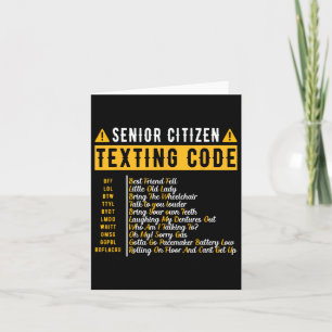 SMS-Code für Senioren Vintage Opa-Geschenk Karte