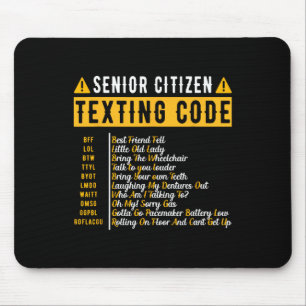 SMS-Code für Senioren Vintage Opa Geschenk Mousepad