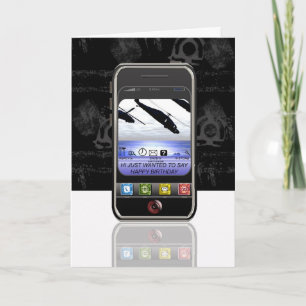 SMS-Nachricht über das Handy Happy Birthday Karte