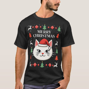 Smudge Cat hässlicher Weihnachtspullover (2) T-Shirt