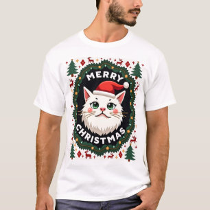 Smudge-Katze hässlicher Weihnachtspullover (1) T-Shirt