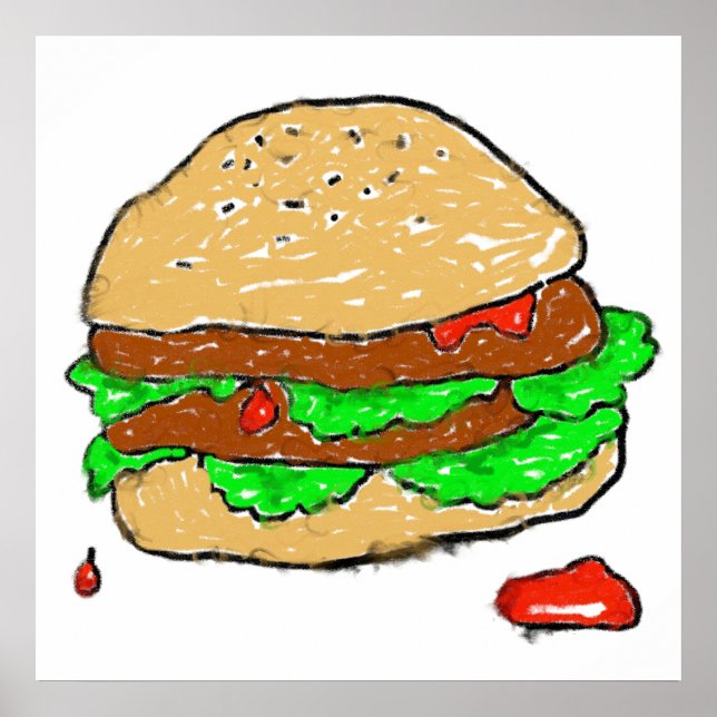 Smudgy Burger Poster (Vorne)