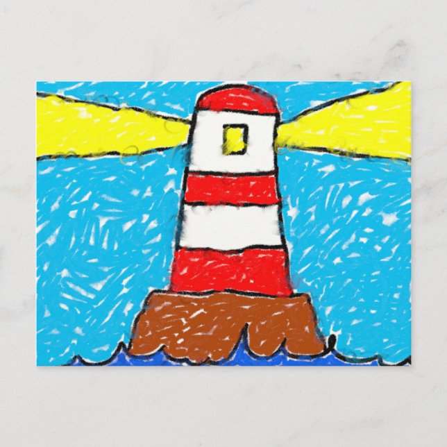 Smudgy Lighthouse Postkarte (Vorderseite)