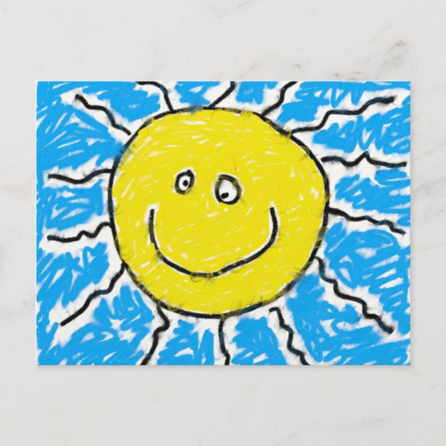 Smudgy Sun Postkarte (Vorderseite)