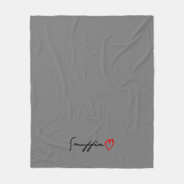 Smuffin Herz-Decke Fleecedecke