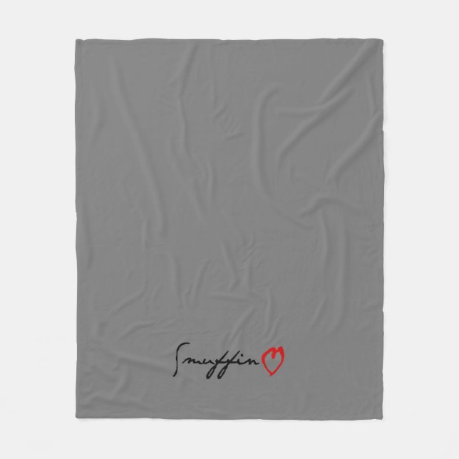 Smuffin Herz-Decke Fleecedecke (Vorderseite)