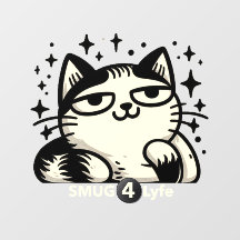 SMUG 4 Lyfe Cat 12 x 12 Window Cling