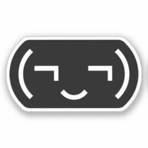 Smug Emoticon (EUR ‿) Japanischer Kaomoji Aufkleber