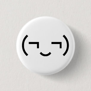 Smug Emoticon (EUR ‿) Japanischer Kaomoji Button