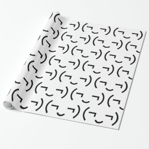 Smug Emoticon (EUR ‿) Japanischer Kaomoji Geschenkpapier