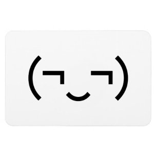 Smug Emoticon (EUR ‿) Japanischer Kaomoji Magnet