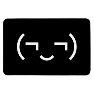 Smug Emoticon (EUR ‿) Japanischer Kaomoji Magnet