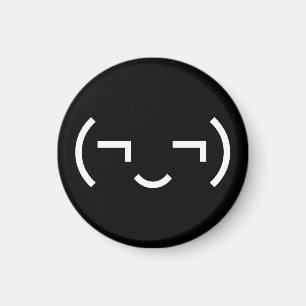 Smug Emoticon (EUR ‿) Japanischer Kaomoji Magnet