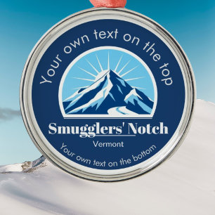 Smugglers' Notch Vermont Skigebiet Medaille Ornament Aus Metall