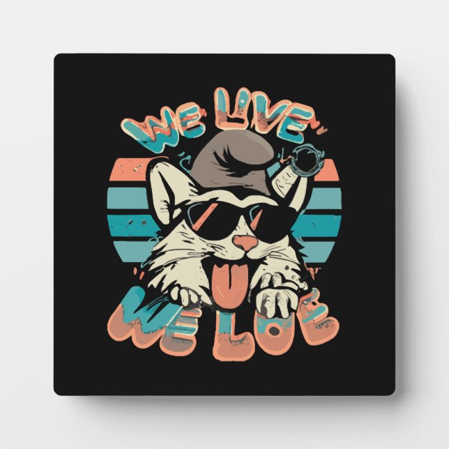 Smurf Cat - Wir leben, wir Liebe Fotoplatte (Vorderseite)