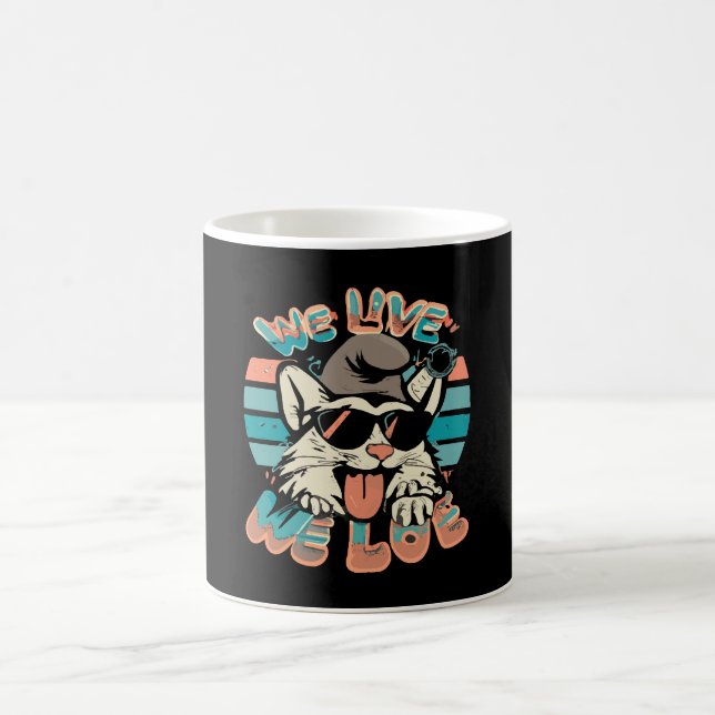 Smurf Cat - Wir leben, wir Liebe Kaffeetasse (Mittel)