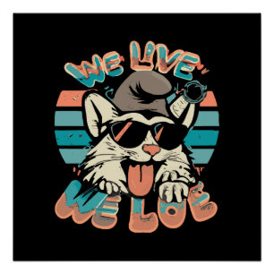 Smurf Katze - Wir leben, wir lieben  Poster