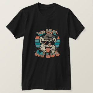 Smurf Katze - Wir leben, wir lieben  T-Shirt