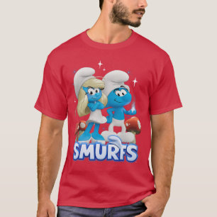 Smurfs Film Smurfette und kein Name Porträt Cartoo T-Shirt