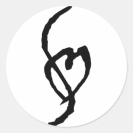 Smut Mark Round Aufkleber