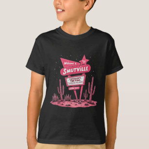 Smutville Funny Book Lover Retro Sign Reading Grab T-Shirt