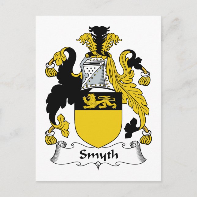 Smyth Familienwappen Postkarte (Vorderseite)