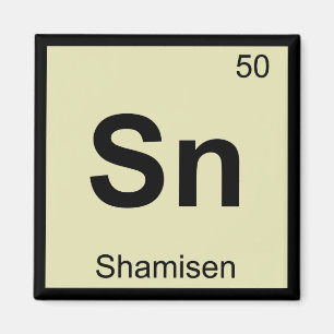 Sn - Shamisen-Musik Chemie Periodensystem Magnet