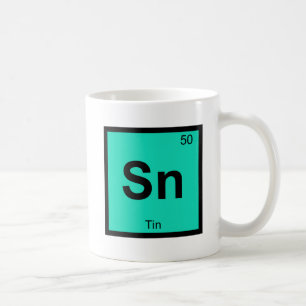 Sn - Zinn Chemie Periodensystem Symbol Element Kaffeetasse